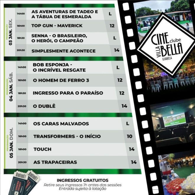 Diversidade Cinematográfica no Cine Villa Bella de Ilhabela