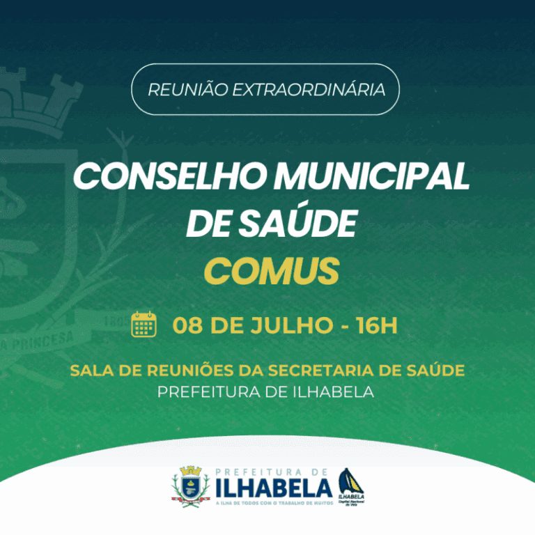 Reunião Extraordinária do Conselho Municipal de Saúde de Ilh...