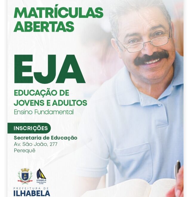 Inscrições Abertas para Educação de Jovens e Adultos em Ilha...