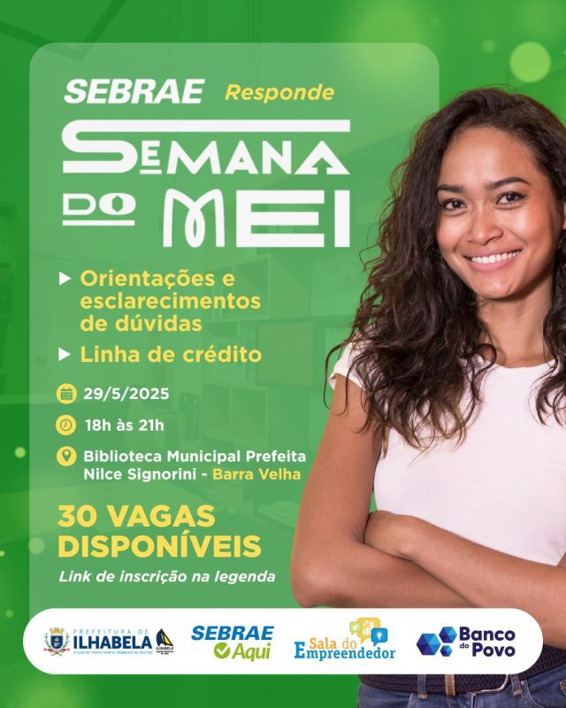Semana do MEI: Atendimento Especial do Sebrae em Ilhabela