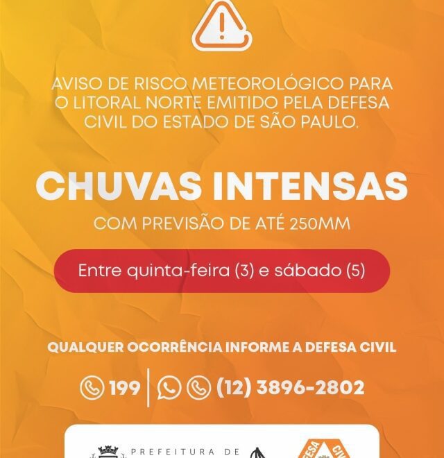 Alerta da Defesa Civil de Ilhabela sobre…