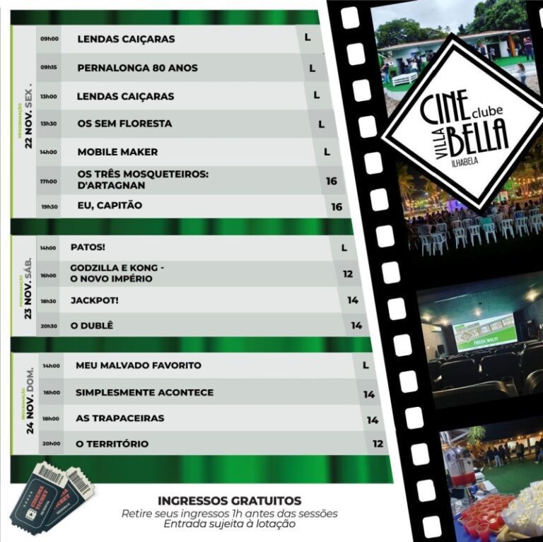Cine Villa Bella e Clube de Ilhabela: Diversão e Cultura na ...