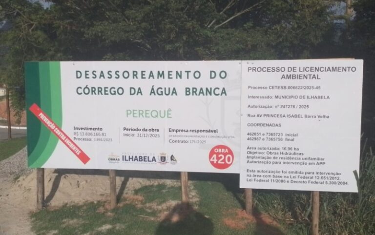 Ilhabela Avança no Desassoreamento do Ribeirão Água Branca c...