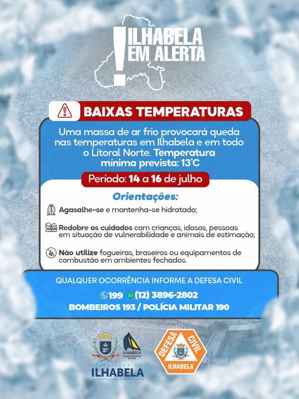 Ilhabela: Medidas de Prevenção Contra Baixas Temperaturas