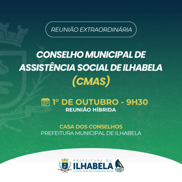 Reunião Extraordinária do Conselho Municipal de Assistência ...