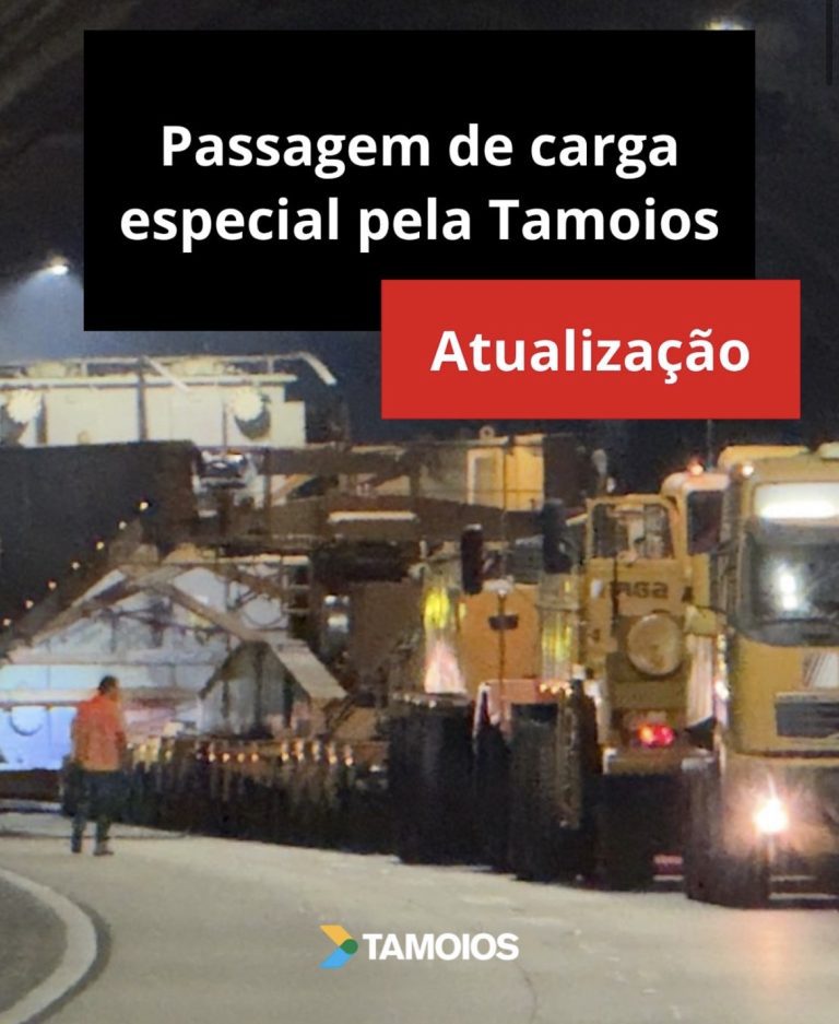 Nova atualização de passagem de carga especial pela Tamoios
