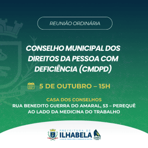 Reunião Ordinária do Conselho dos Direitos da Pessoa com Deficiência – 5 de Junho