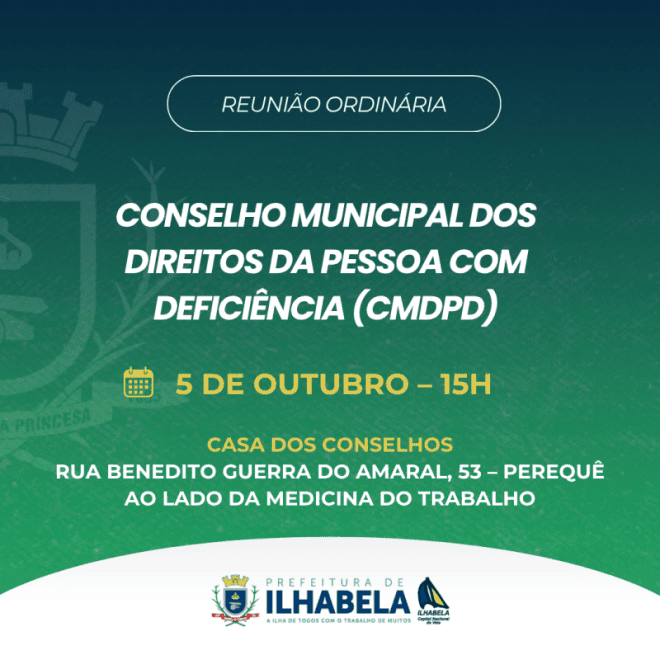 Reunião Ordinária do Conselho dos Direitos da Pessoa com Def...