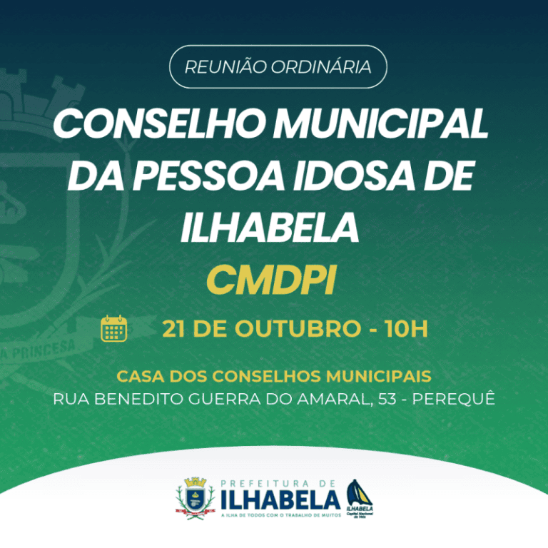 CMDPI de Ilhabela Convoca Reunião Ordinária na Quarta (21)