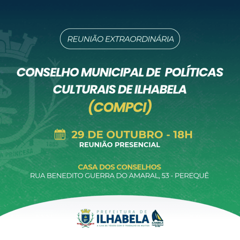 Reunião Extraordinária do Conselho Municipal de Cultura de I...