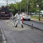 Asfalto Novo na Avenida São João, Perequê – Ilhabela