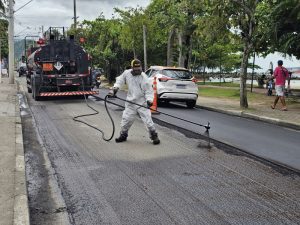 Asfalto Novo na Avenida São João, Perequê – Ilhabela