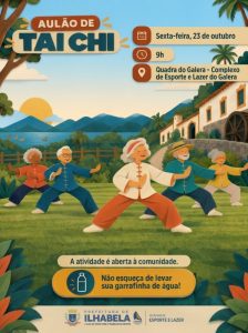 Ilhabela celebra Mês do Idoso com aulão de Tai Chi