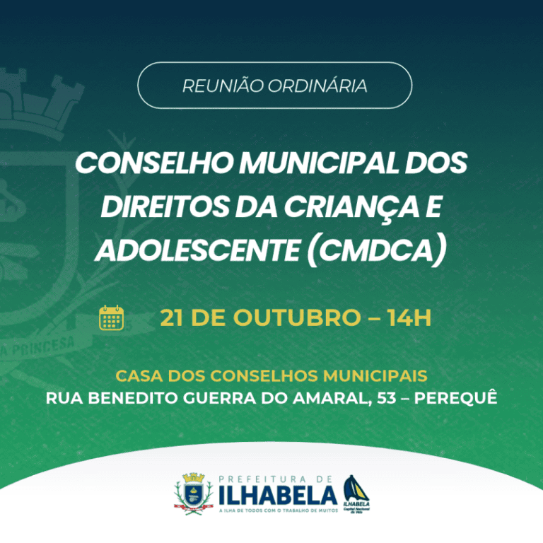 Reunião do CMDCA de Ilhabela Nesta Quarta-feira (21)