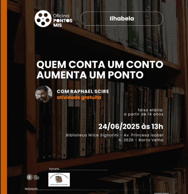 Ilhabela oferece oficina gratuita de roteiro audiovisual com...