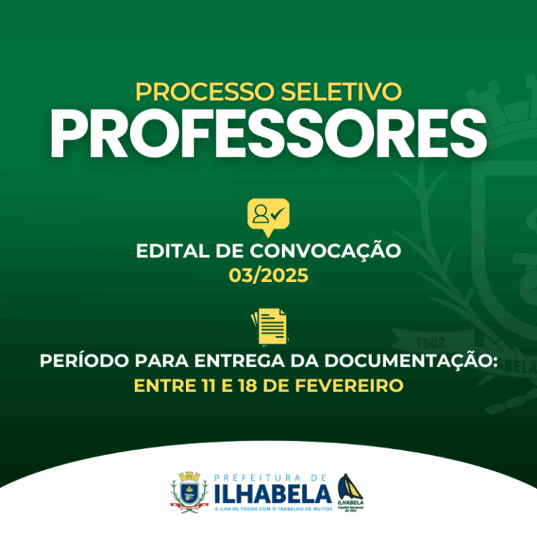 Prefeitura de Ilhabela Convoca Candidatos para Vagas Abertas