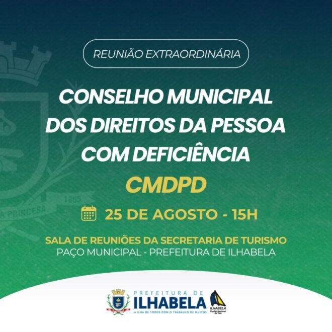 Reunião Ordinária do CMDPD na Segunda-feira, 25 de Setembro