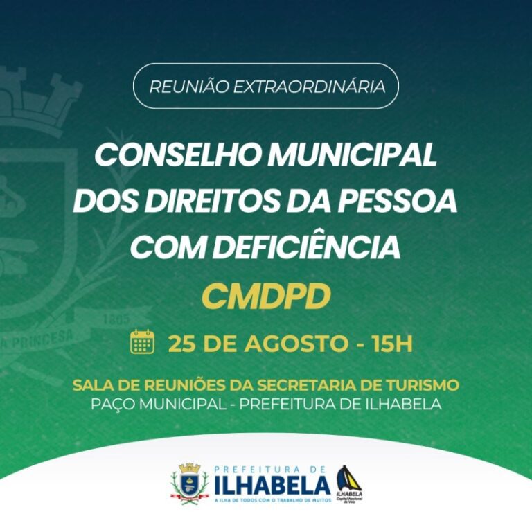 Reunião Ordinária do CMDPD na Segunda-feira, 25 de Setembro