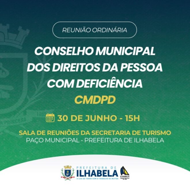 Reunião Ordinária do CMDPD Acontece nesta Segunda-feira, 30 ...