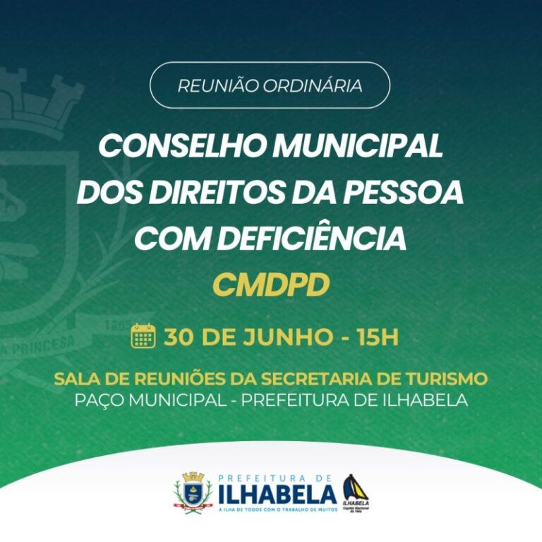 Reunião Ordinária do CMDPD Acontece nesta Segunda-feira, 30 ...