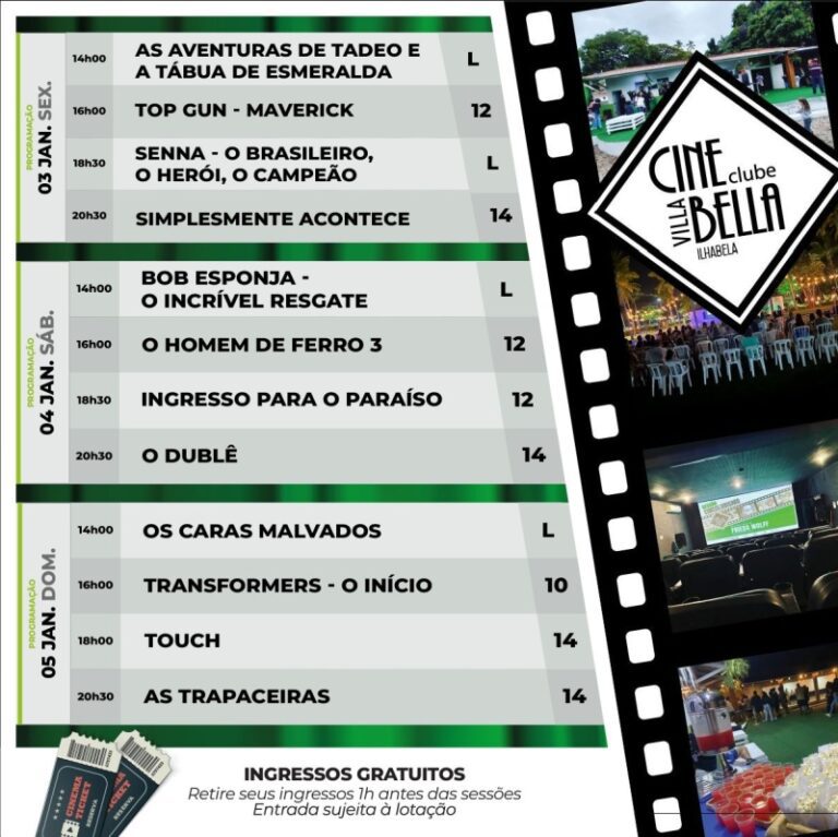Diversidade Cinematográfica no Cine Villa Bella de Ilhabela
