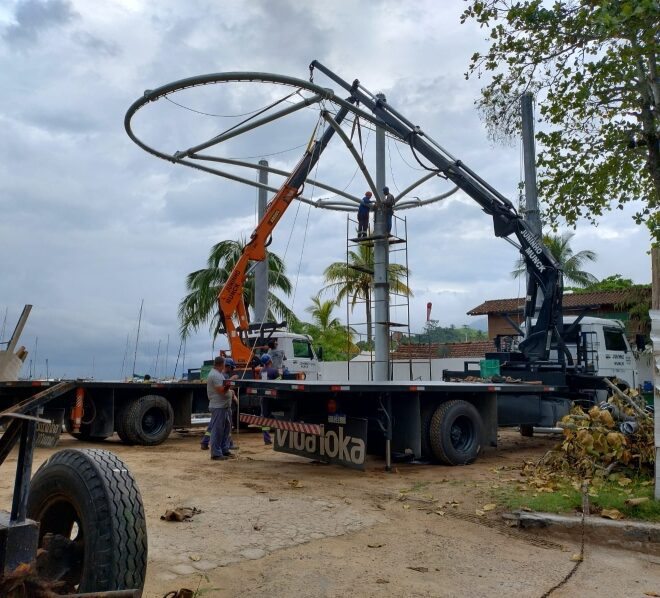 Prefeito de Ilhabela inspeciona andamento da obra de…