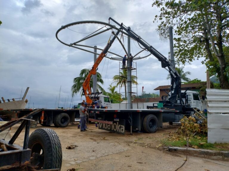 Prefeito de Ilhabela inspeciona andamento da obra de…