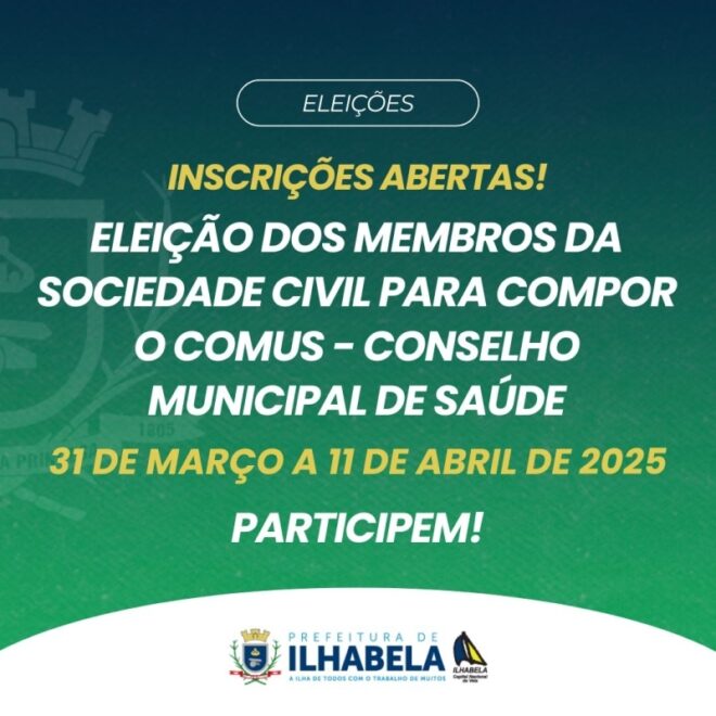 Inscrições Abertas para o Conselho Municipal de [Tema]