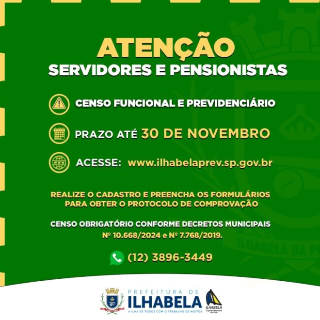 Servidores da Prefeitura de Ilhabela e… Atualizações Importa...