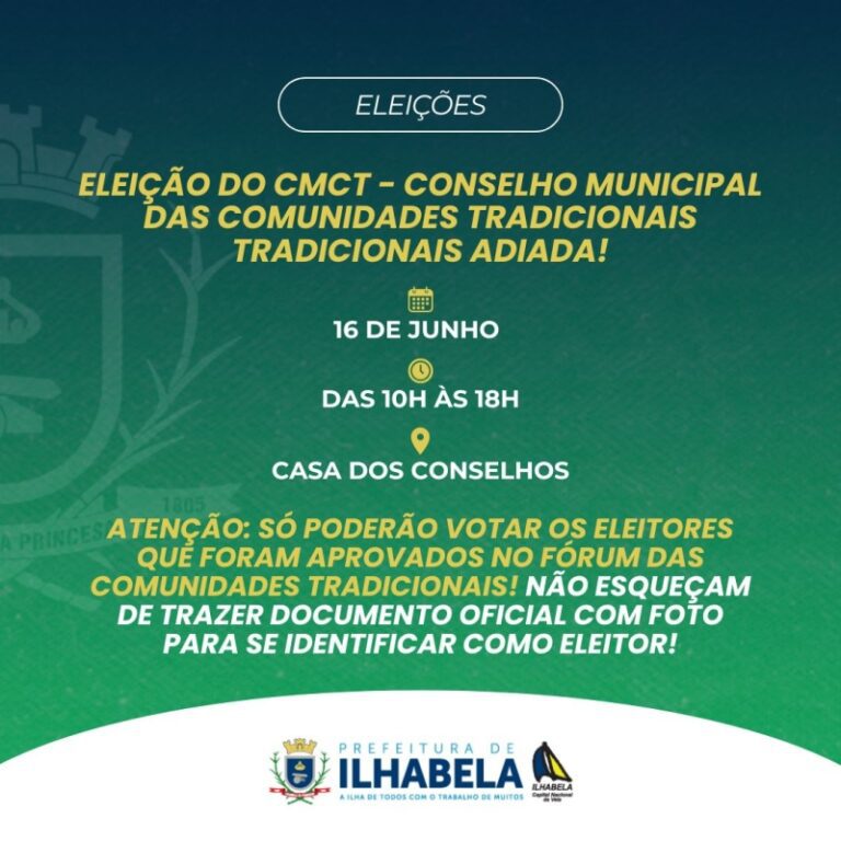 Eleições do Conselho das Comunidades Tradicionais de Ilhabel...