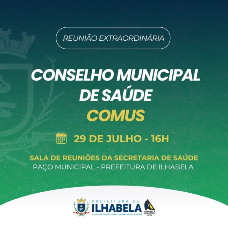 Reunião Ordinária do COMUS de Ilhabela Será Nesta Terça-feir...