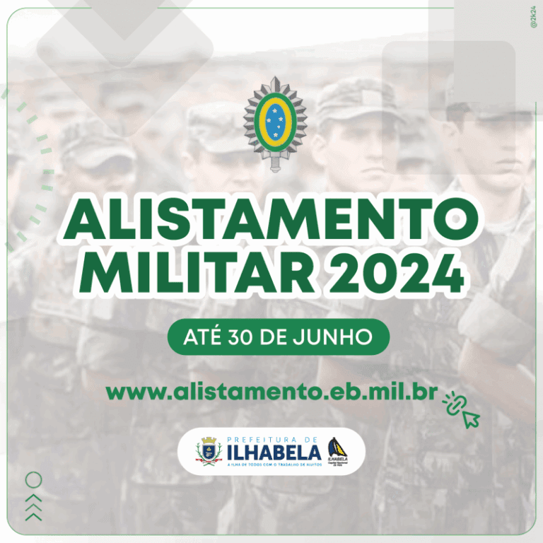 Alistamento Militar 2024: Inscrições abertas até 30 de junho