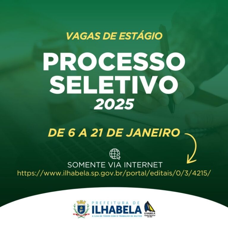 Inscrições Abertas para Concursos da Prefeitura de Ilhabela