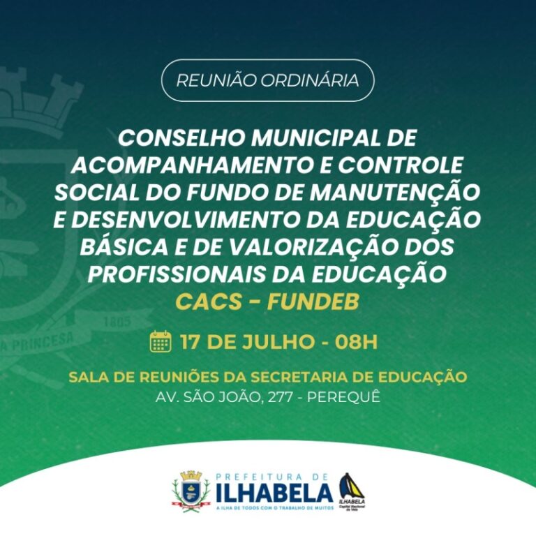 Reunião do Conselho Municipal do Fundo de Educação Básica ne...