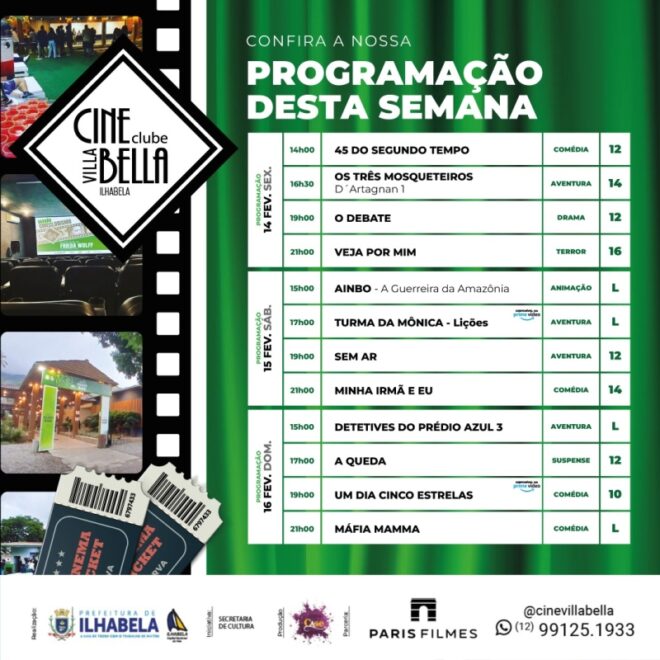 Cine Villa Bella: Cinema e Clube em Ilhabela!