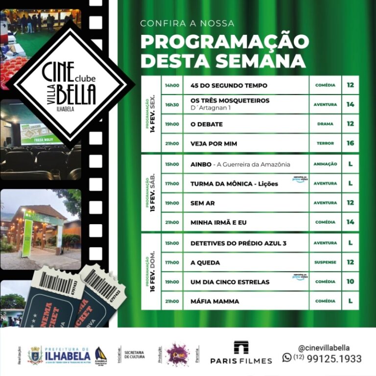 Cine Villa Bella: Cinema e Clube em Ilhabela!