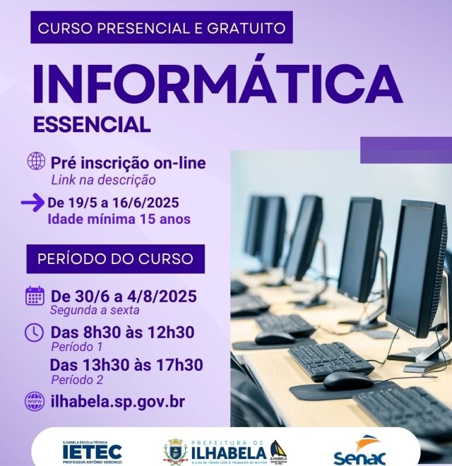 Pré-inscrições abertas: Escola Técnica de Ilhabela 2023