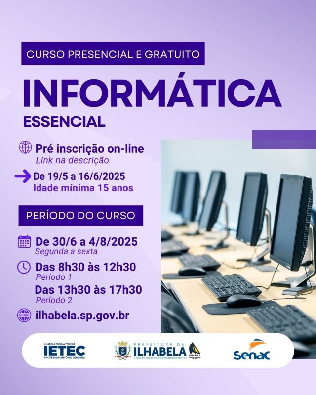 Pré-inscrições abertas: Escola Técnica de Ilhabela 2023