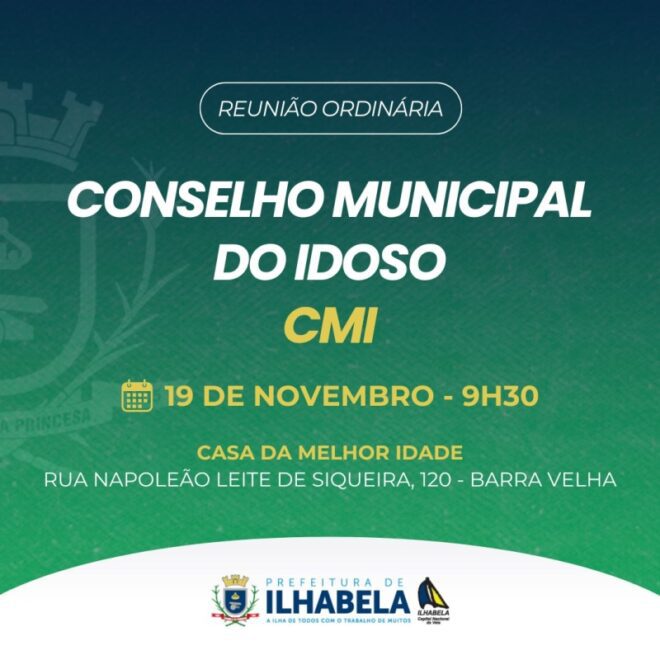 Reunião do Conselho Municipal do Idoso: Quarta-feira (19)