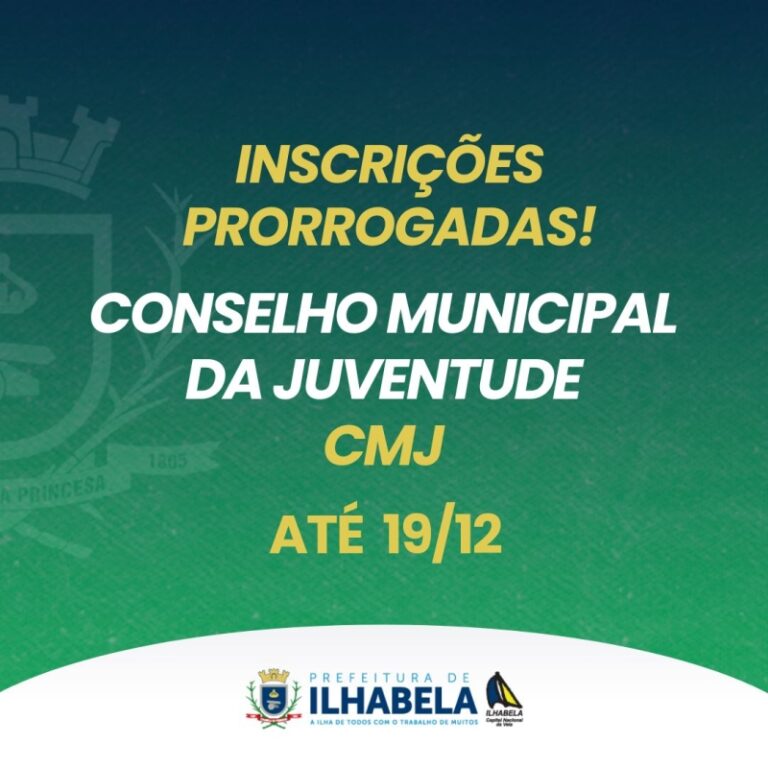 Prorrogação das Inscrições do Conselho Municipal da Juventud...