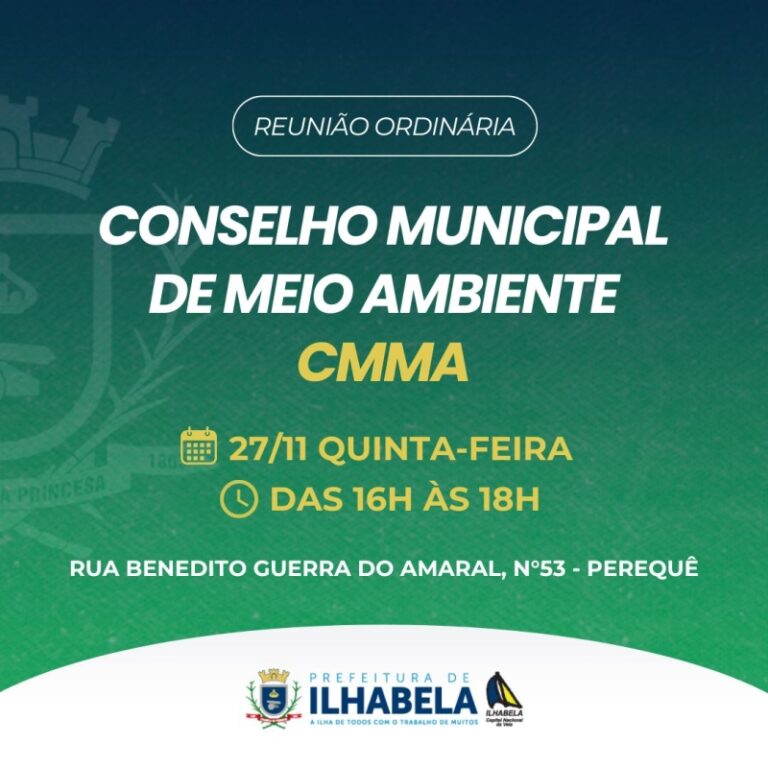 Reunião Ordinária do Conselho de Meio Ambiente de Ilhabela: ...