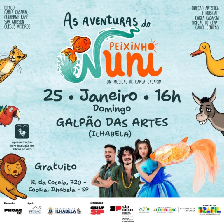As Aventuras do Peixinho Nuni: Espetáculo Infantil Gratuito ...