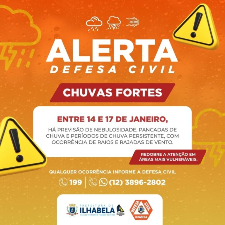 Alerta: Chuvas Intensas e Ventos Fortes em Ilhabela de 13 a ...
