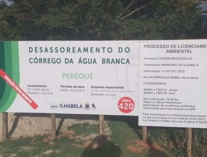 Ilhabela Avança no Desassoreamento do Ribeirão Água Branca c...