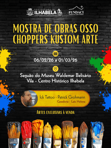 Exposição OSSO Choppers Kustom na Fundação Arte e Cultura de...