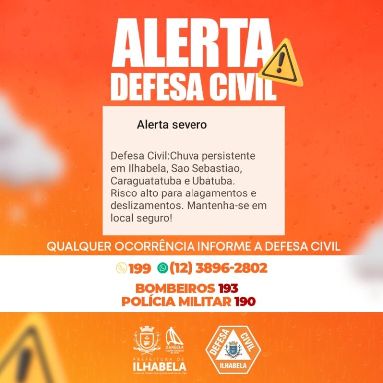 Alerta da Defesa Civil: Chuva Persistente e Risco de Desliza...