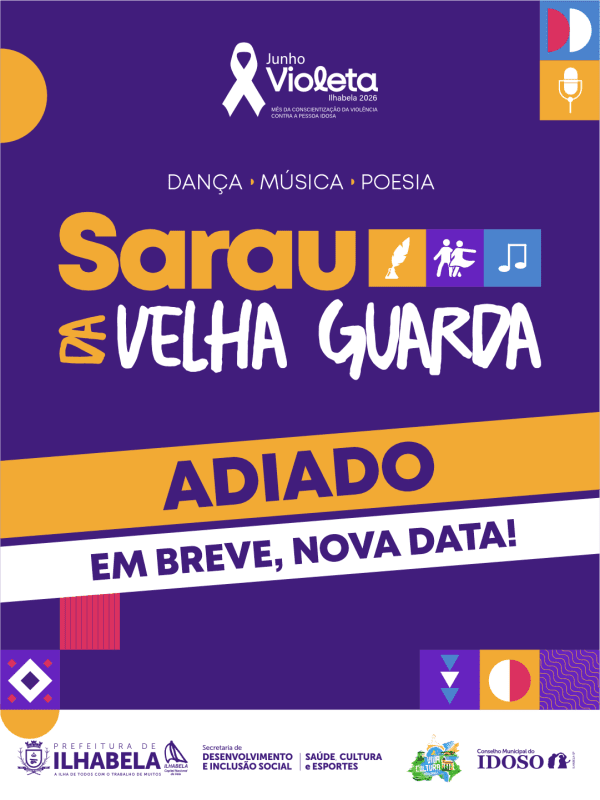 1º Sarau da Velha Guarda Adiado; Nova Data em Breve
