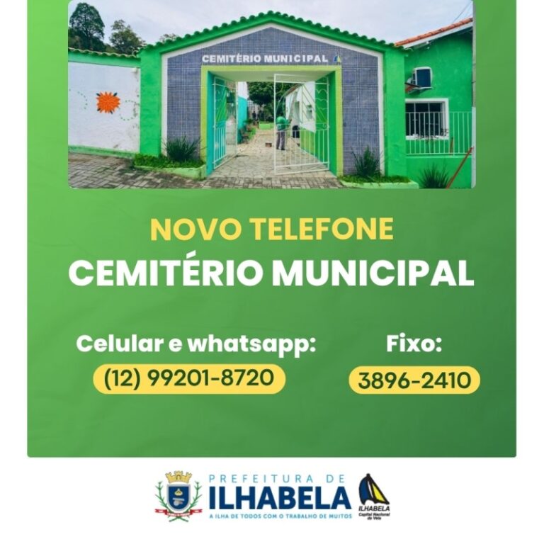Cemitério de Ilhabela lança atendimento via WhatsApp