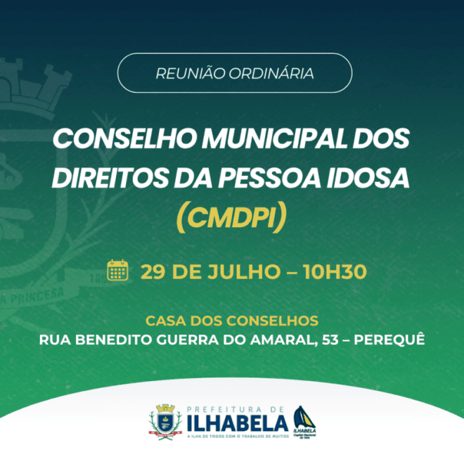 Reunião do CMDPI de Ilhabela acontece nesta quarta (29)
