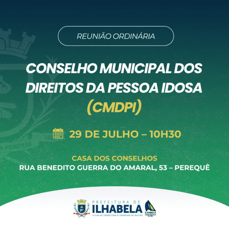 Reunião do CMDPI de Ilhabela acontece nesta quarta (29)